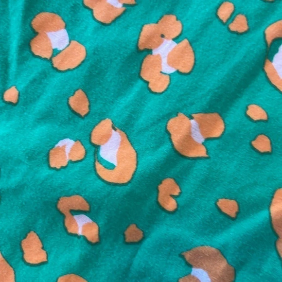 Tabitha Brown Target Dress Size S Green Orange Sleeveless Animal Print Midi - Picture 3 of 7